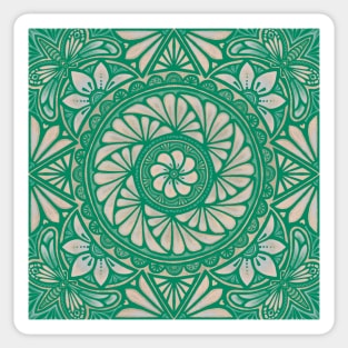 Pasifika teal green Sticker
